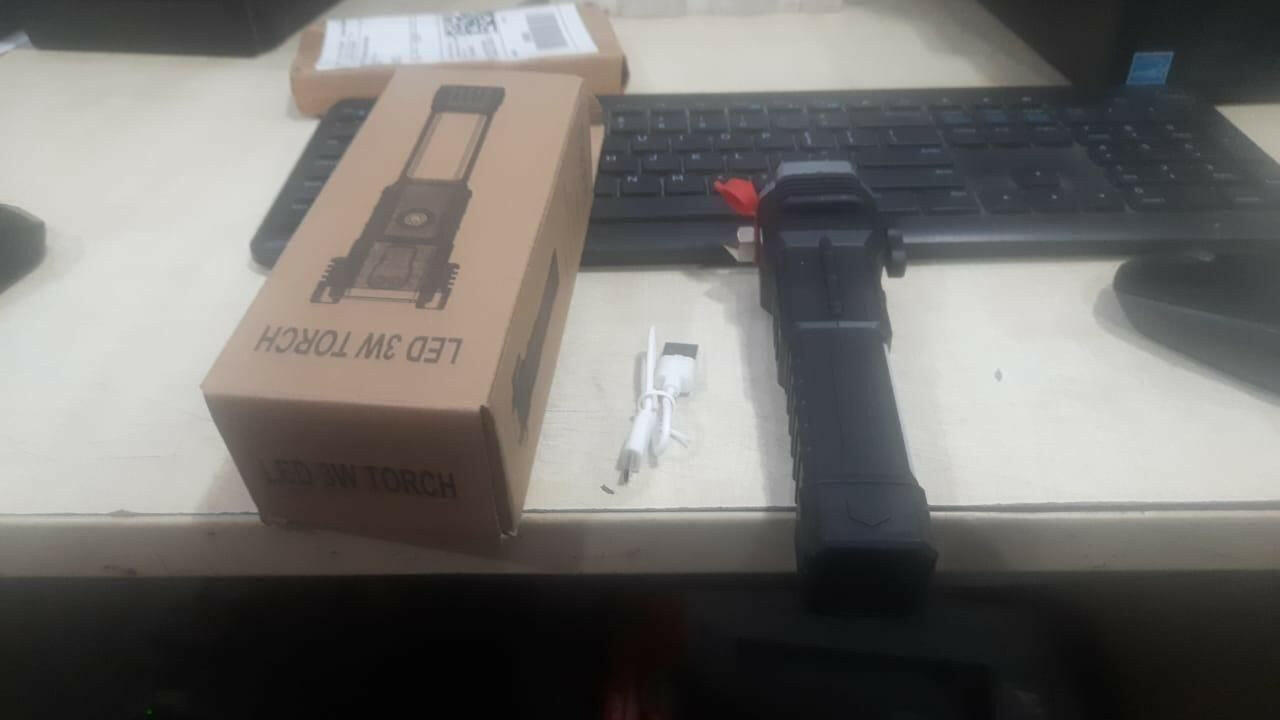 Portable Rechargeable Torch LED Flashlight.