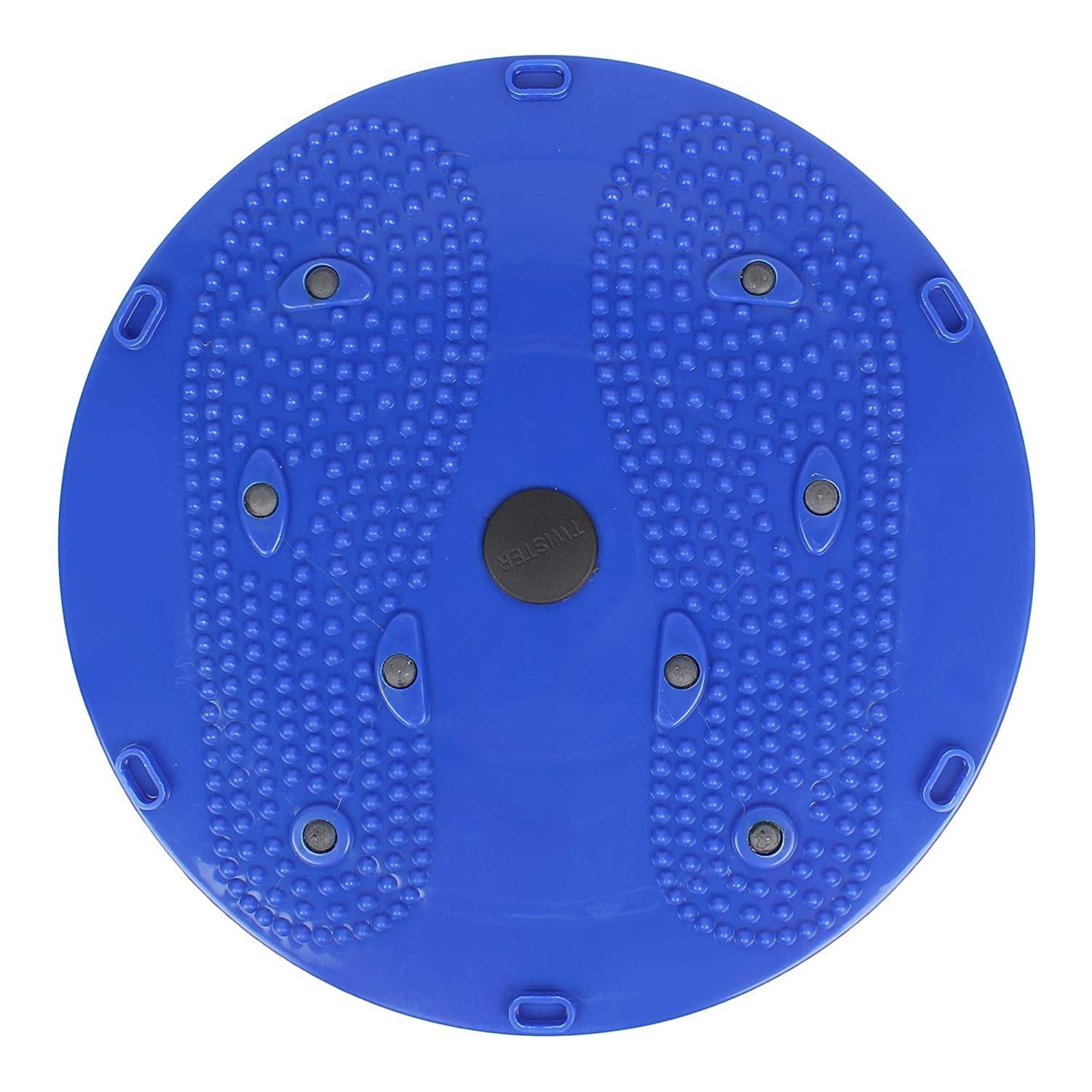 Waist Disk Acupressure Magnet Reflexology Slimming Belly 2 in 1 Belly Twister Now Exerciser (Blue).