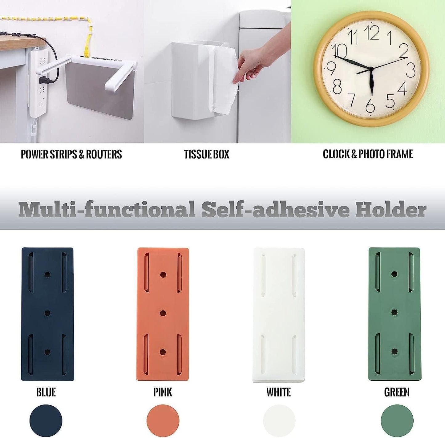 Self Adhesive Power Strip Holder (Pack of 2)