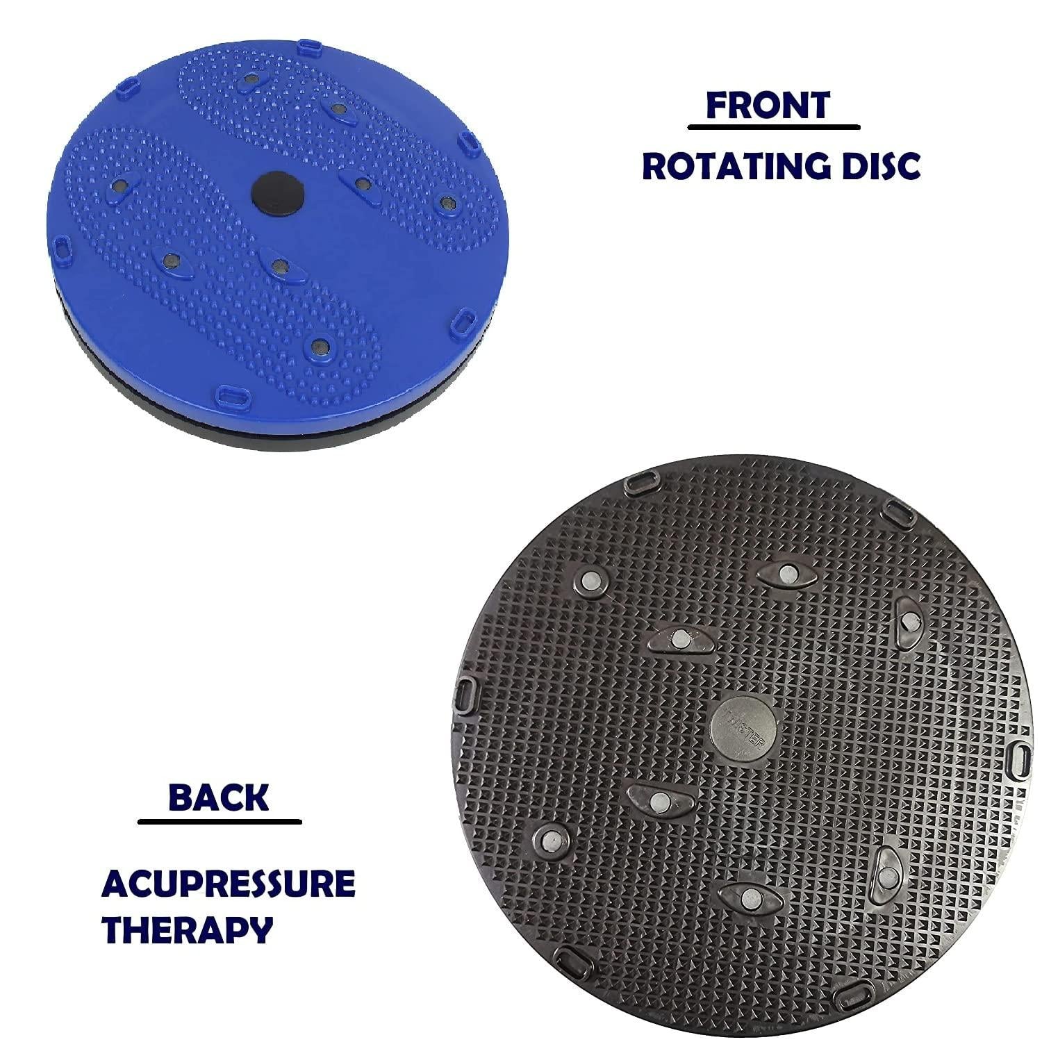 Waist Disk Acupressure Magnet Reflexology Slimming Belly 2 in 1 Belly Twister Now Exerciser (Blue).